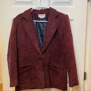 Red and Black Joan Leslie Blazer
